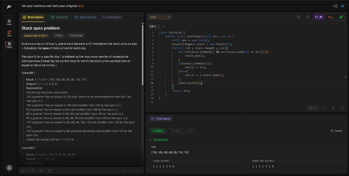 Darshan2042's tweet photo. 📅 Day 28/45 of #SDESheetChallenge @takeUforward_
@striver_79 

🎯Stack &amp; Queue – II:
🔹Stock span problem
🔹Maximum of Minimums for Every Window Size
🔹Celebrity Problem

🎉 Stack &amp; Queue completed. Time to tackle the next challenge! 💻
#Java #DSA #CodeEveryday #45DaysOfCode https://t.co/ig6gCp3q8p