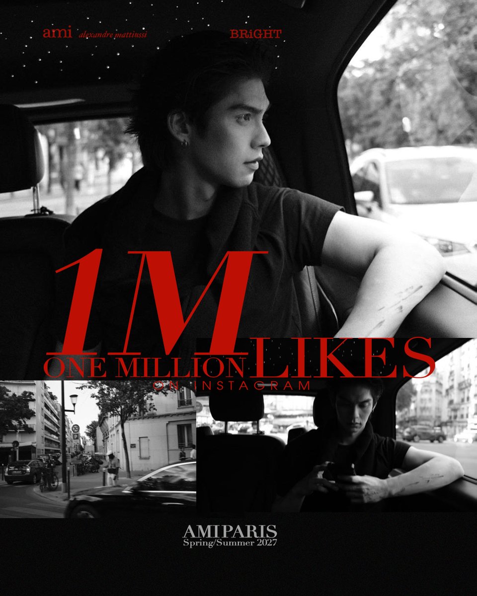 salmar49261304's tweet photo. เย่ะะ Ami boy 1,000,000 Likes  เรียบร้อยยยยย ❣️💖

IG bright
https://t.co/RDS8Ycxv2H

BRIGHT AMI PARIS SS27
#AmiSS27xBRIGHT
#AmiParisxBRIGHT
#AmiParis @amiparis
#bbrightvc @bbrightvc https://t.co/5dWHdibZ6y