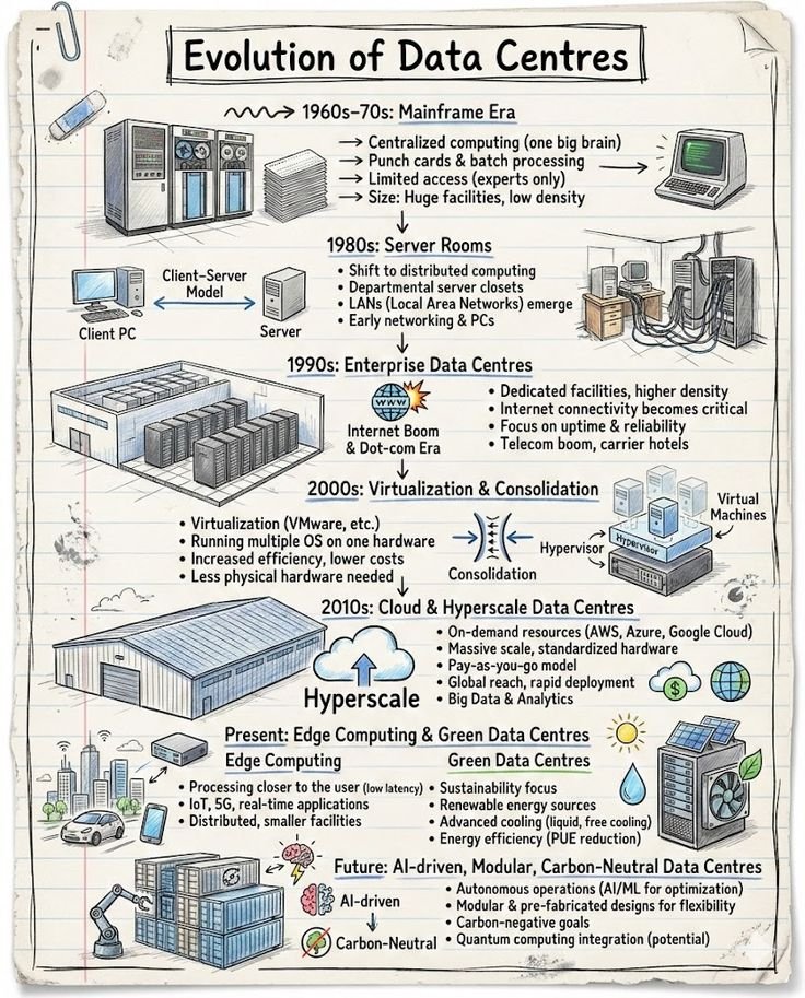 Market_Mind_'s tweet photo. Evolution of Data Centres https://t.co/CFb5ZveQu0