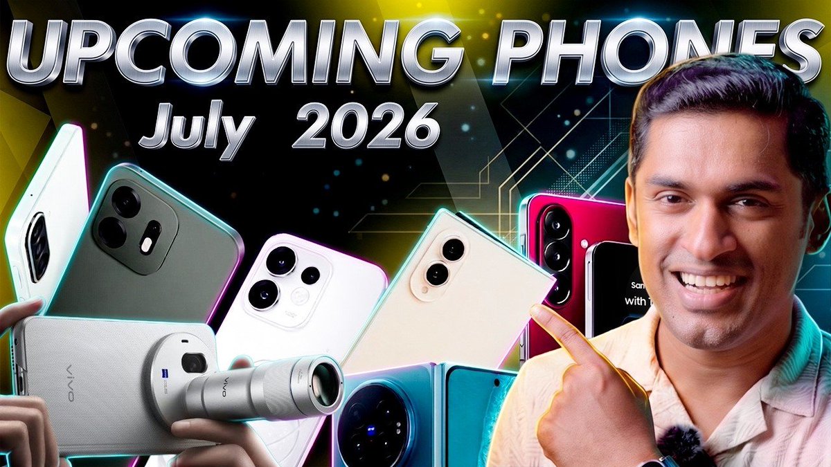 prathapgtech's tweet photo. Upcoming Phones in July 2026...
Detailed video live on our channel...
Video link 🔗
https://t.co/o25tvG3eVD
#UpcomingPhones #GalaxyZFold8 #OnePlusNord6 #OPPOReno16 #VivoXFold6 #AppleFold #FoldablePhones #Smartphones2026 https://t.co/su3JOfiJPJ