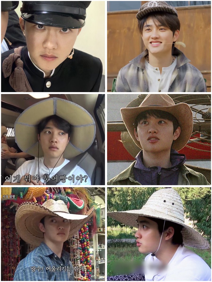 spiritedawayi's tweet photo. kyungsoo + hats https://t.co/qdHAKrXmfC