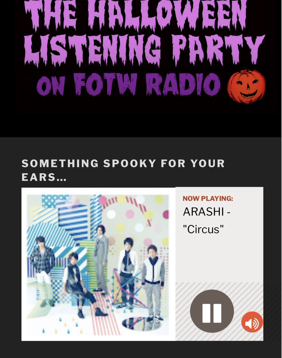 ma_greenleaf's tweet photo. ホラーイベント「 #RejectaCon 」参加中のプレイリストから🇦🇺🎃📻
明るく爽やかな日本代表アイドルの影のある一面をお聴かせいたしましょう
#halloweenradio
@fotwradio
#嵐海外ラジオオンエア
#嵐 #ARASHI
@arashi5official
嵐 (ARASHI) – サーカス (Circus)
https://t.co/QWwJFtRp1T https://t.co/E90s18ZJPZ