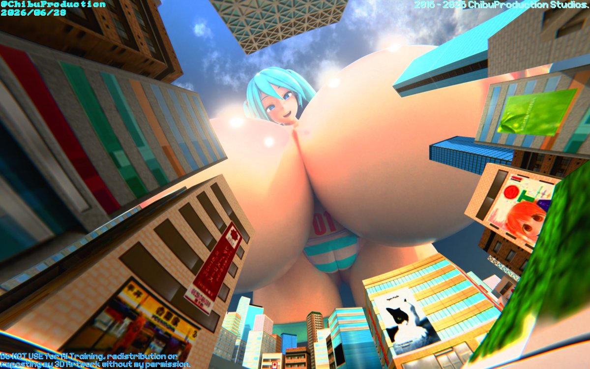 ChibuProduction's tweet photo. 𝙂𝙞𝙖𝙣𝙩𝙚𝙨𝙨 𝙈𝙞𝙠𝙪 𝘿𝙖𝙮𝙤𝙤~ | 𝙑𝙤𝙘𝙖𝙡𝙤𝙞𝙙 (Reupload) 
Thicc Miku Edit made by: @jinouga_97 
Full Resolution available on my P-Site and my Discord Server
#sizetwitter #巨大娘 #giantess #nsfw https://t.co/qpWovEOK00