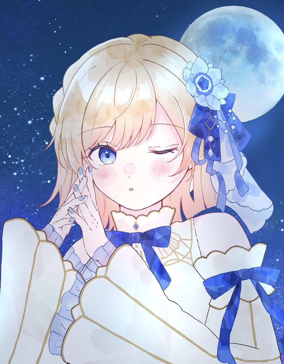 snowclole's tweet photo. Blue moon 🌕

#はのワン3
#はのぴく https://t.co/2JTtkefJpZ