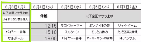 32gamo's tweet photo. 8/3のカールティさん祭り（3作品上映）に行きたいけれど月初平日はどうしても休めない😭有給なら有り余るほどあるのに🥹パイヤ―のマサラって初では？ https://t.co/xKtHSrIeyA