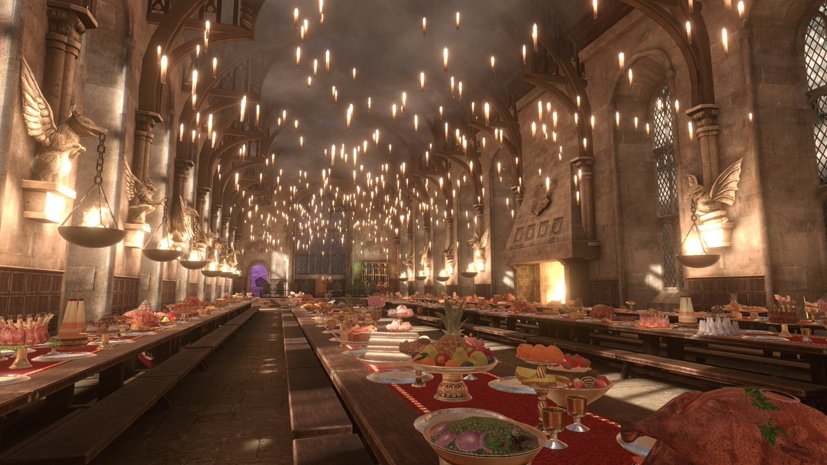 Mog_Mog_12345's tweet photo. 「VRC Hogwarts」

作者様：~Robert

ハリーポッターをモデルにした、魔法学校のような世界観を楽しめるワールド
大広間や図書館、鎧の並ぶ廊下など作り込みが細かく、歩いているだけで物語の中に入り込んだような気分になれます！！

対応：PC Quest

#VRChat_world紹介 #VRChat #VRChatワールド紹介 https://t.co/R9lee9NVI4