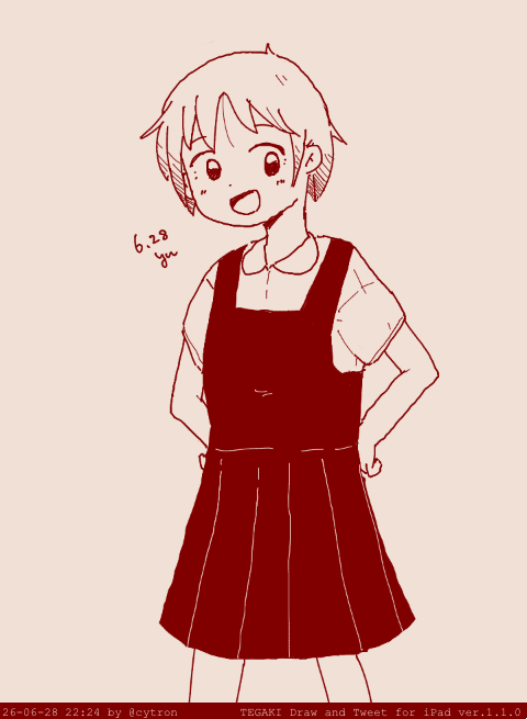 cytron's tweet photo. ジャンスカ！ #tegaki_dt https://t.co/ChjKuQAPfK