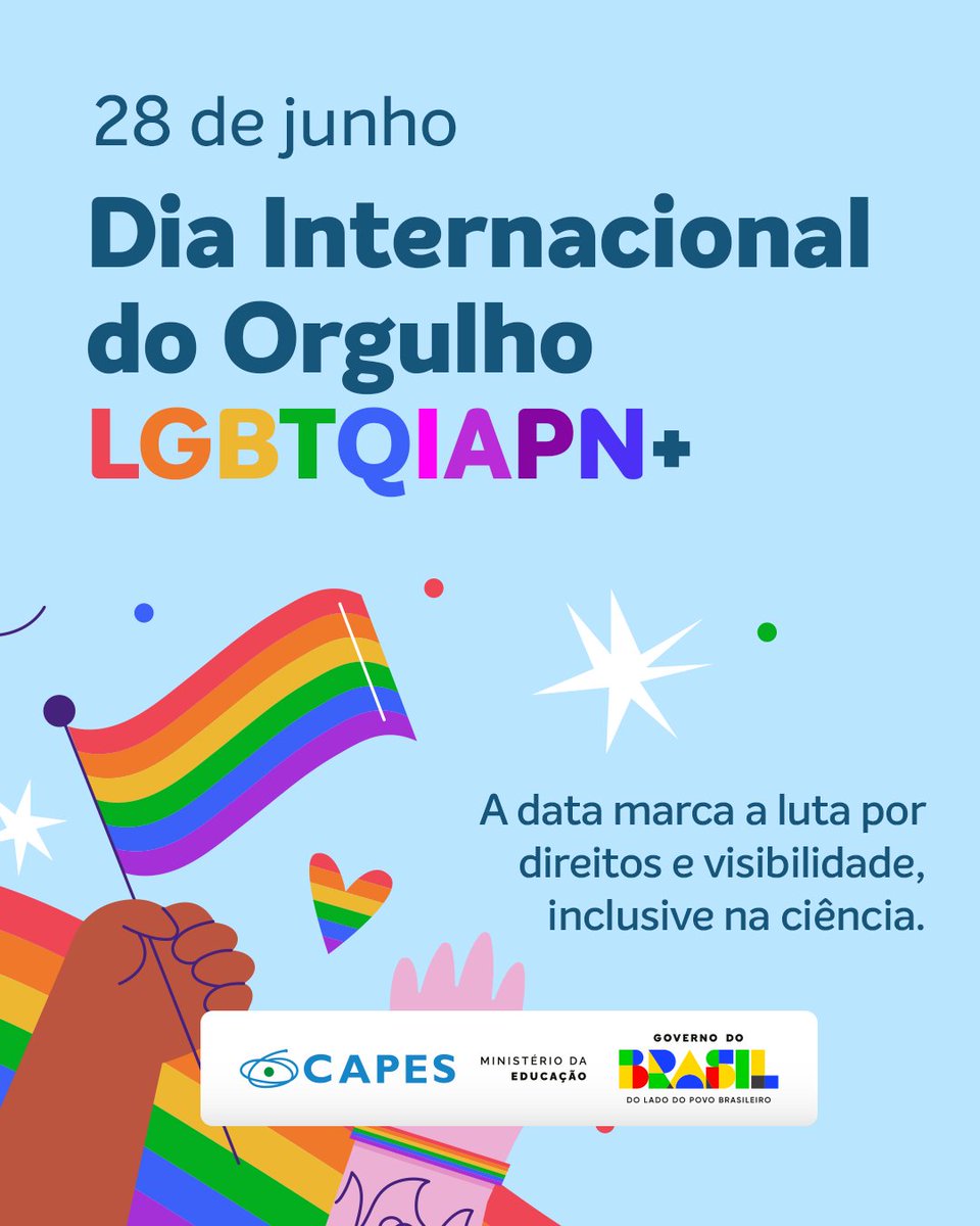 CAPES_Oficial's tweet photo. A ciência brasileira construída por pessoas LGBTQIAPN+! https://t.co/B0TH04Ltxp