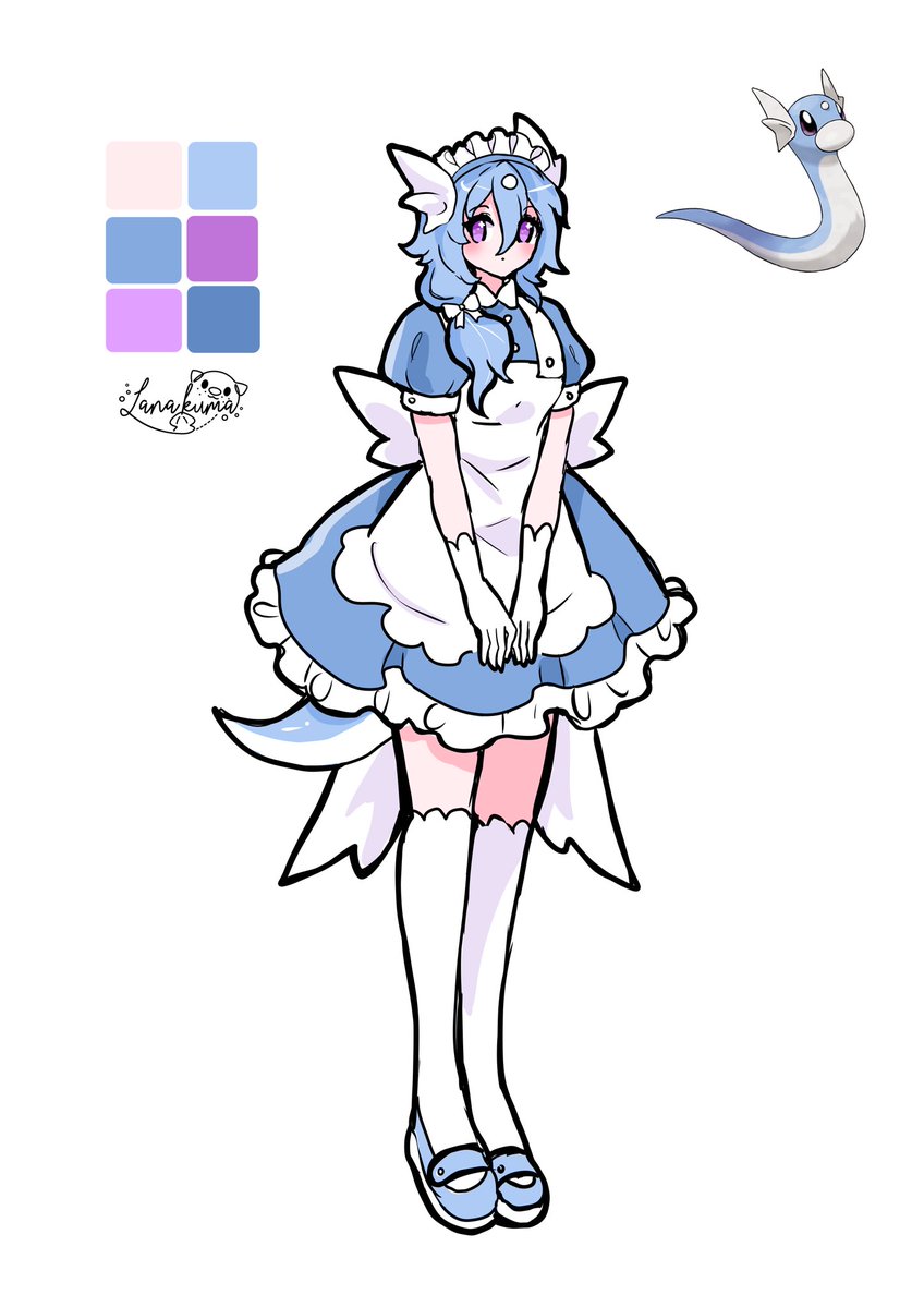 Lanakuma's tweet photo. Dratini gijinka  ⊹ ࣪ ˖ ໒꒱ https://t.co/1cXWih5OC8