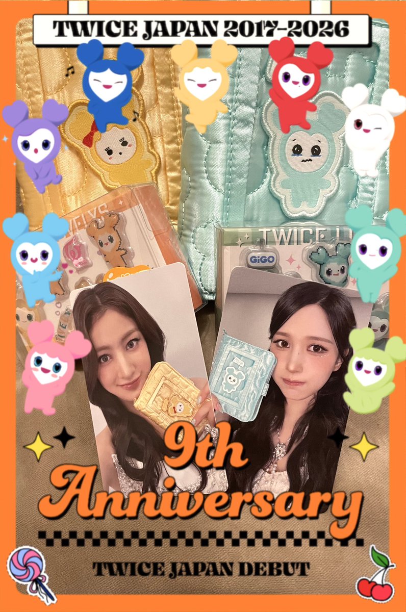 popo9962's tweet photo. 9周年おめでとう🧁･*。
なんか、こんな書き方したらTWICEちゃんたちがより遠い存在に感じてしまうけど、

毎日世界のどこかで輝いてる9人を見て元気でるし、みんなのこと毎日考えてる🥺🍭

このお休みも #GIGO 行ってちゃっかりうるちゅるシールとってきた。笑

#TWICE
#TWICE_ONCE_JAPAN_9TH_日常 https://t.co/wfN9ZOHpmT