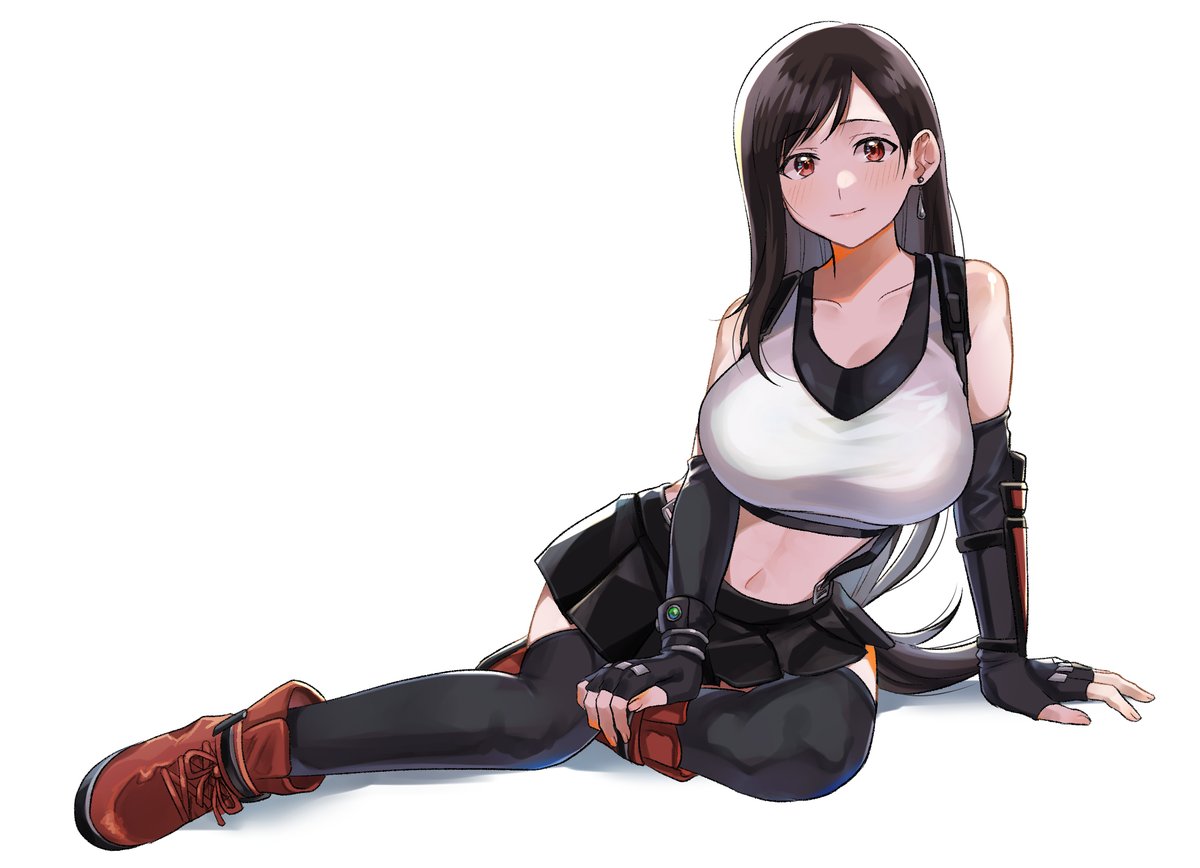 poison_coyote's tweet photo. ティファ(ポーズ練習絵) https://t.co/deil2br3Jp