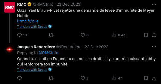 iahfioahfuo's tweet photo. petit aperçu de l'univers mental de melenchon qui relaye encore un compte extrêmement antisémite sur sa page officiel https://t.co/5E5EAqL8YX
