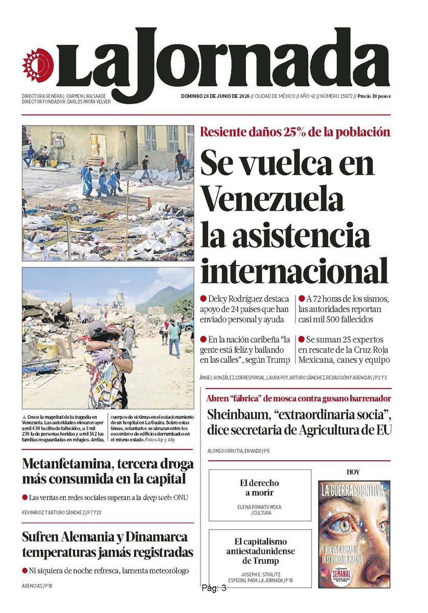 IMER_Noticias's tweet photo. 🗞️ #PrimerasPlanas || Entérate de la información que publican en sus portadas los principales diarios de Ciudad de México.

#PaísEn8Columnas
#TuDiarioEnLaRadio https://t.co/fym6r1UBI4