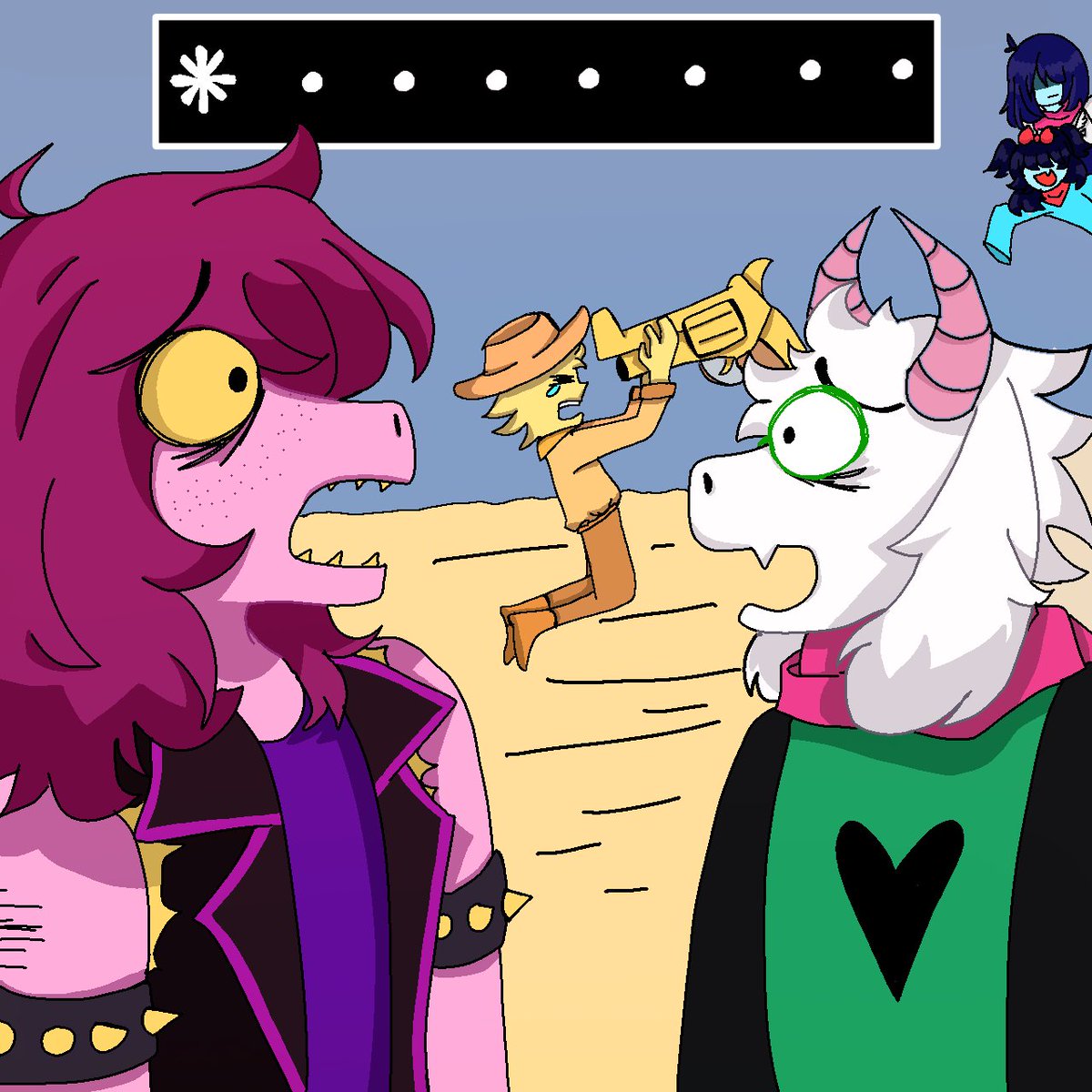 Spuddrfish's tweet photo. #DELTARUNE chapter 5 really was something man. Couldn't get the sprites of the scene with Yellow out of my head https://t.co/akVJMdAegF