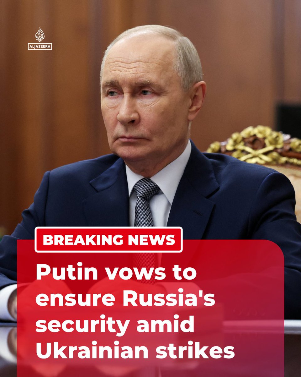 BREAKING: Russian President Vladimir Putin vowed to ensure the country's security and overcome "challenges" as Ukraine stepped up retaliatory strikes inside Russia.