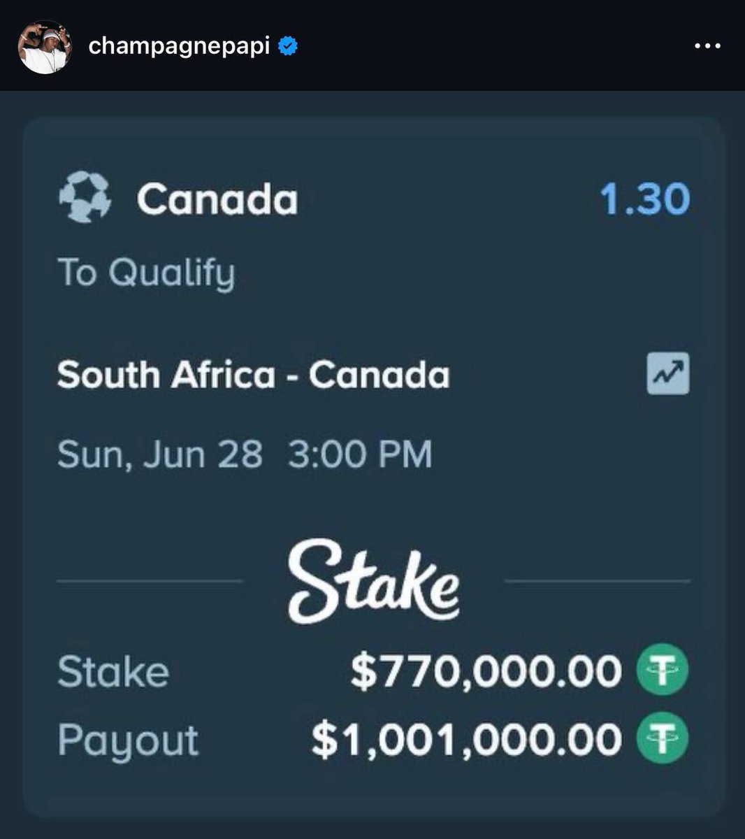 web3eddyy's tweet photo. Drake just put Canada on the slip.....is the Drake curse about to strike?🤔🇨🇦 https://t.co/nq2Xt03Yrh