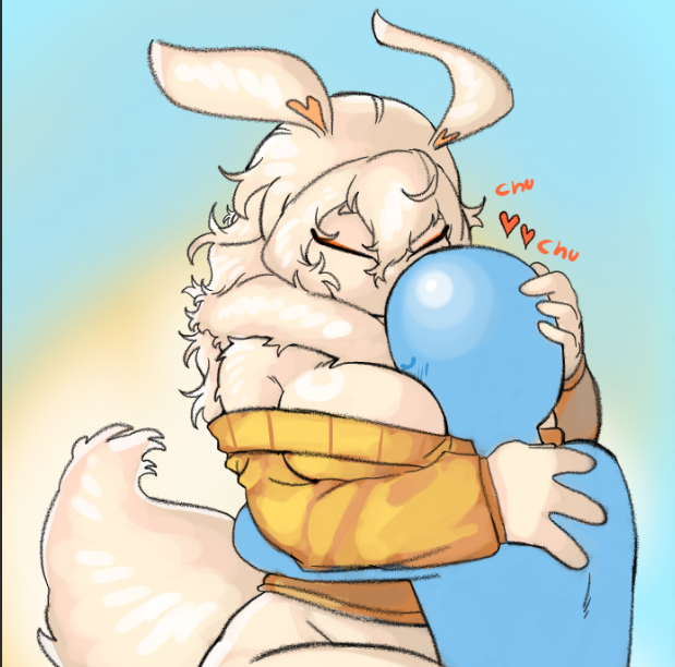 MaxNeton's tweet photo. sfw Mothling head kisses + HD + Extra Drawing in P site https://t.co/bJmxvUFOMn