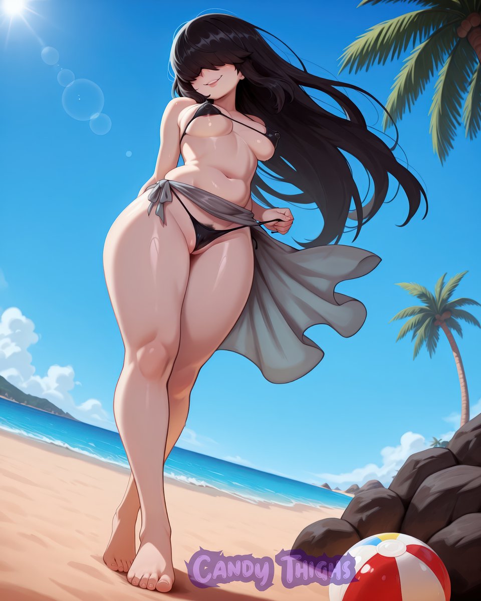 CandyxThighs's tweet photo. Micro bikinis are PEAK!! 

#LucyLoud #GothGirl #CartoonIllustration #BeachVibes https://t.co/2CYscqbuDA