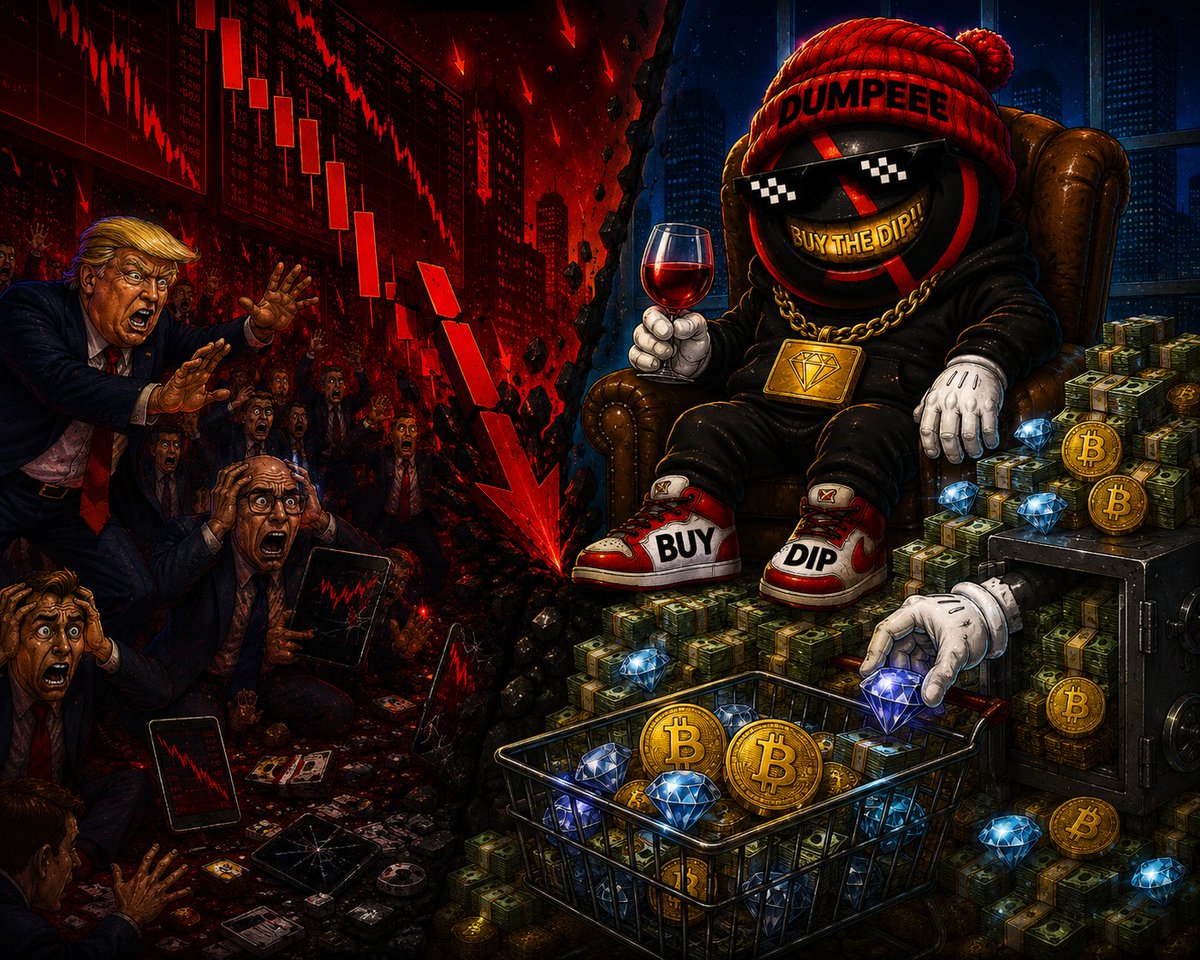 TheDUMPEEE's tweet photo. They sell the fear.

We buy the opportunity. 💎

Smart money isn't afraid of red candles...

It waits for them.

😎 BUY THE DIP.

$DUMPEEE 🩸 https://t.co/XnXD3xNsMe