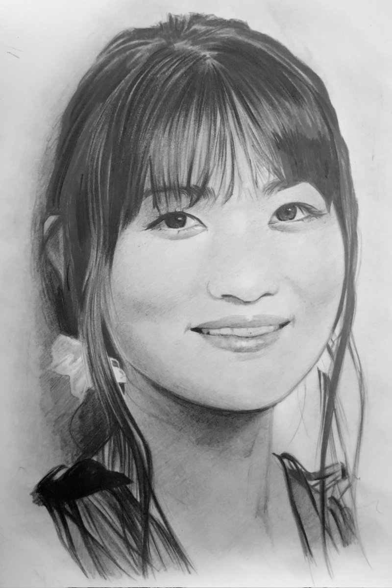 イラスト　鉛筆画 鉛筆画 #絵描きさんと繋がりたい ＃早見沙織 さん ＃声優 完成