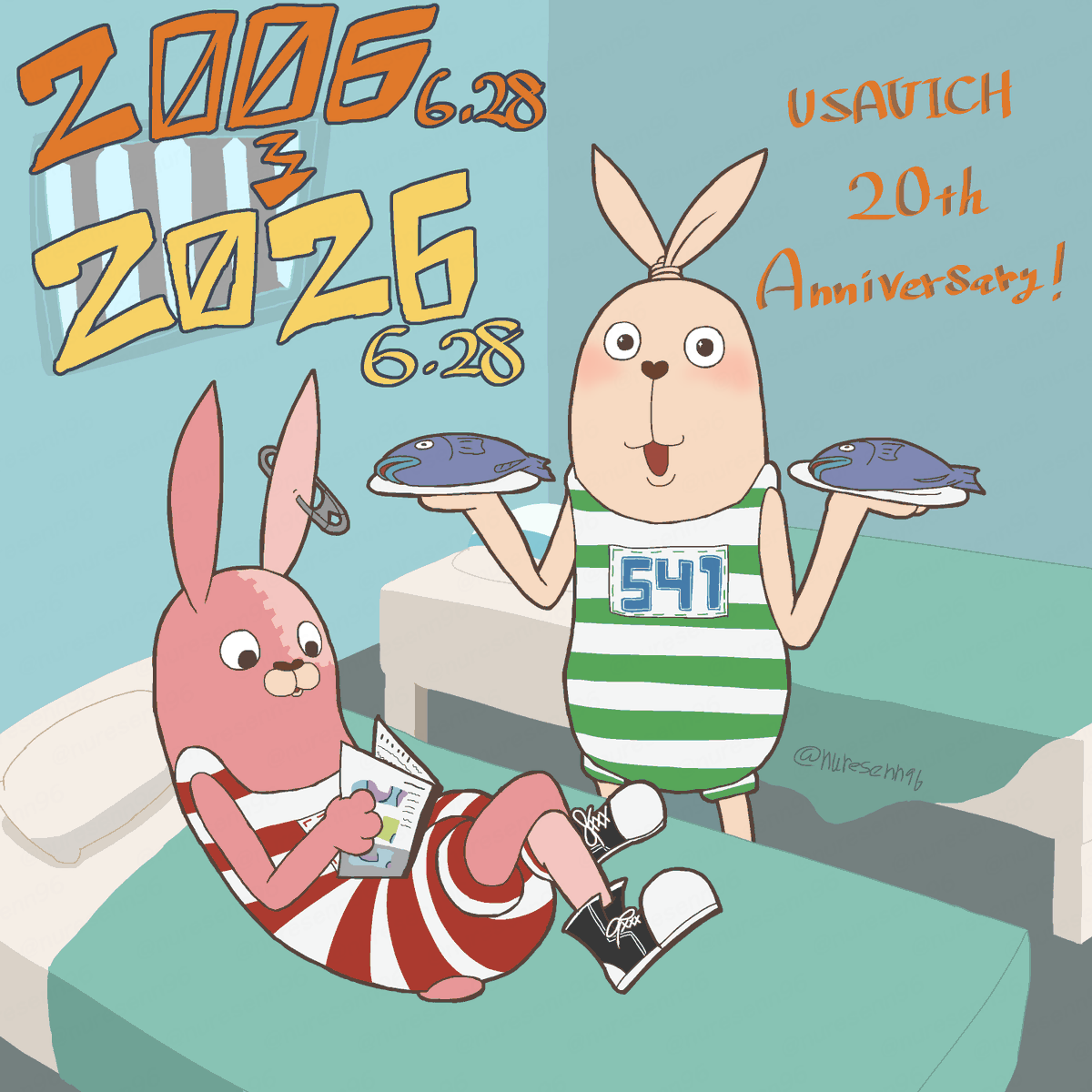 nuresenn96's tweet photo. 20周年おめでとう～～！！！🎉㊗️　新しい動画も見られて本当に嬉しい😭💞
#USAVICH20th #ウサビッチ https://t.co/9agJSchjNN