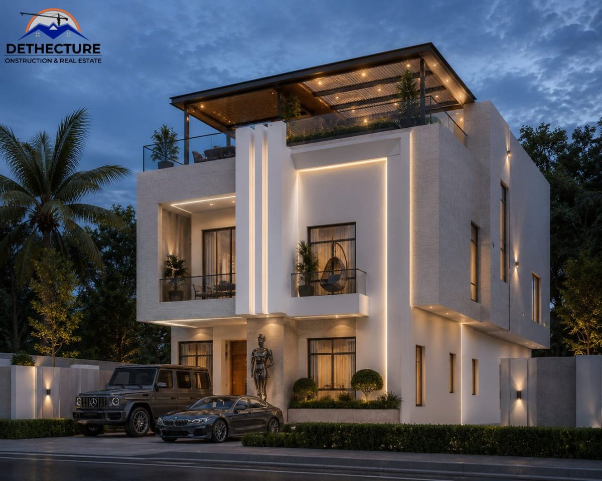 dethecture's tweet photo. 🏡 Design &amp; Build by Dethecture

Presenting our proposed 5-Bedroom Luxury Home with a Penthouse, thoughtfully designed for an 80ft × 100ft plot all rooms are ensuite. 

Get in touch for your architectural designs, quantity surveying,   building &amp; civil engineering project works. https://t.co/gXrV7u29wO
