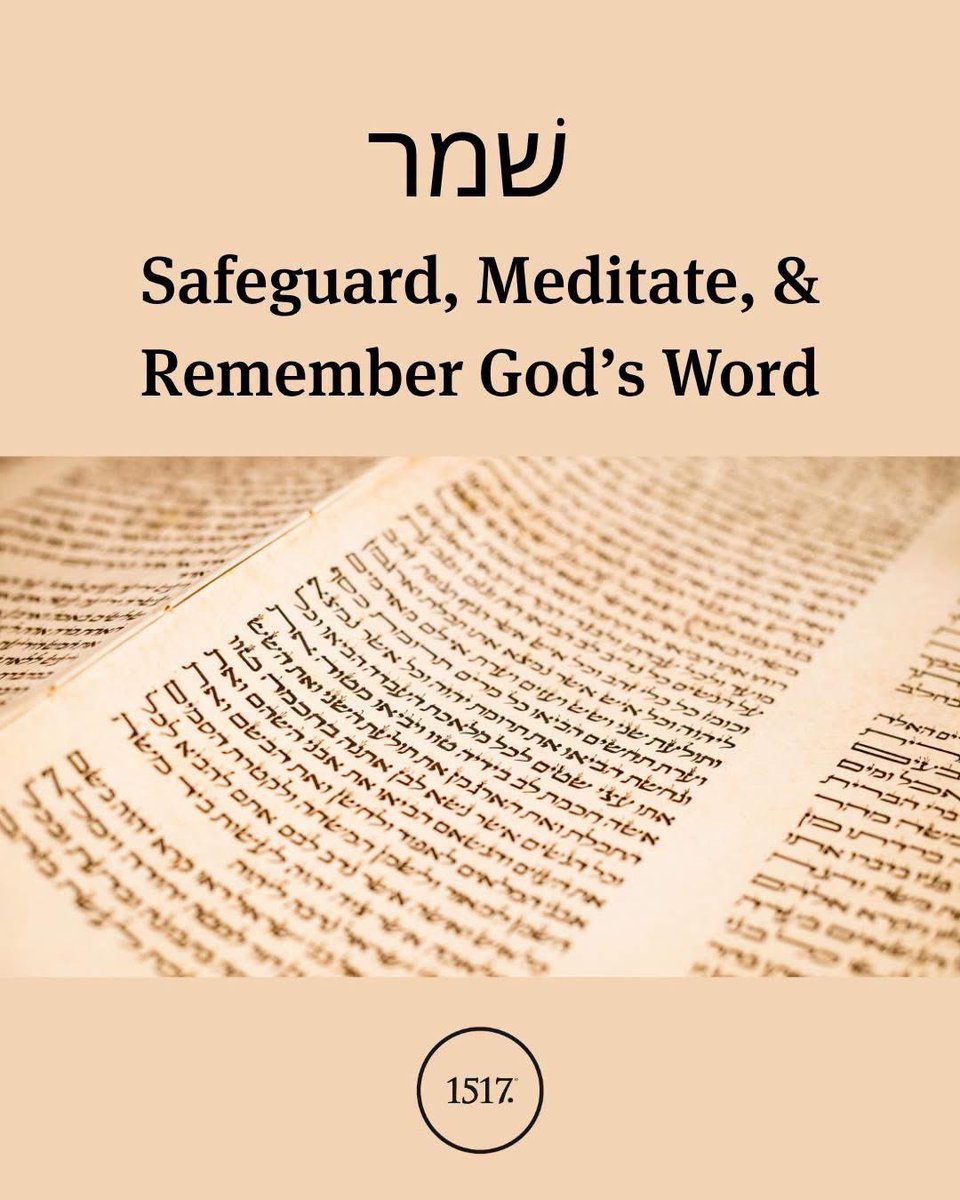 birdchadlouis's tweet photo. When Hebrew words dress in English clothing, they do not always wear the same outfit.

A single Hebrew verb can "wear" a wide range of meanings depending on the context, so translators cannot always use the same English word every time it appears. They need a large lexical closet.

Today in Bible in One Year, we read Deuteronomy 4–6. Most English readers would never guess that one particular Hebrew verb occurs eighteen times in those three chapters because translators render it in various ways: “keep,” “take care,” “watch,” “be careful,” and “observe.”

The verb is שׁמר (shamar).

I do not want to play fast and loose with the language, but as a teaching tool, let me align the three consonants of shamar (S-M-R) with three English words to help us unpack the heart of what this verb means, especially in relation to God’s word: Safeguard, Meditate, and Remember.

First, safeguard. Shamar does not merely mean “obey.” It means guard, protect, treasure, and watch over. Treat God’s words like a precious inheritance placed into your care.

Second, meditate. Let those words sink deep into your soul. Speak them. Rehearse them. Teach them to your children. Ponder them day and night. Deuteronomy 6 is saturated with this idea.

Third, remember. You can't shamar something that you have forgotten, so Deuteronomy is obsessed with memory. Again and again, Moses warns Israel: “Do not forget.” Do not forget the Lord, his salvation, his commandments, or who you are as his covenant people.

I've shared this prayer before, but it is a fitting way of explaining what it means to shamar the Word of God by devouring and digesting it, and letting that Word become part of what you are and what you do.

“Blessed Lord, who hast caused all holy Scriptures to be written for our learning: Grant that we may in such wise hear them, read, mark, learn, and inwardly digest them, that by patience and comfort of thy holy Word, we may embrace and ever hold fast the blessed hope of everlasting life, which thou hast given us in our Saviour Jesus Christ; who liveth and reigneth with thee and the Holy Spirit, one God, for ever and ever. Amen.”