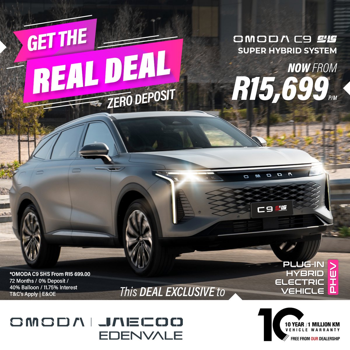 OmodaEdenvale's tweet photo. Luxury shouldn’t come with compromises.

The OMODA C9 and C9 SHS deliver premium comfort, advanced tech, and performance that speaks for itself.

👉 Experience it firsthand: https://t.co/bmiFv7Kt0l https://t.co/QTMlOYfCWj