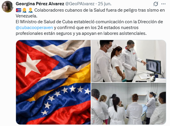BellaLula20's tweet photo. 🤔Alguien ha visto los médicos cubanos en la zona del 🇻🇪 terremoto?

Fotos viejas, QUE VERGUENZA CUBA 🇨🇺 https://t.co/LE1fSl2Djo