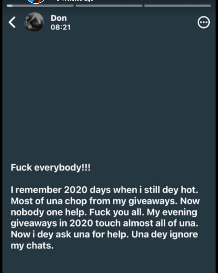 8stilldey's tweet photo. Who vex old taker 😭💔 https://t.co/KrHt2WnQES
