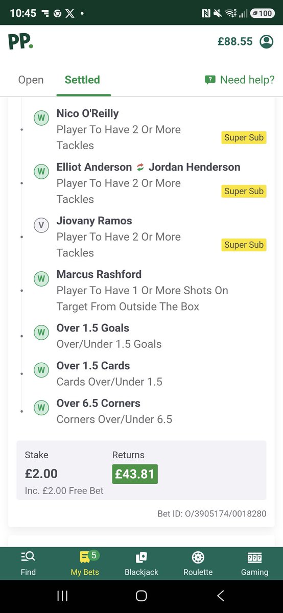 ozone2104's tweet photo. @westbrom7777 not bad for a free £2 bet https://t.co/nRpLip7LAF