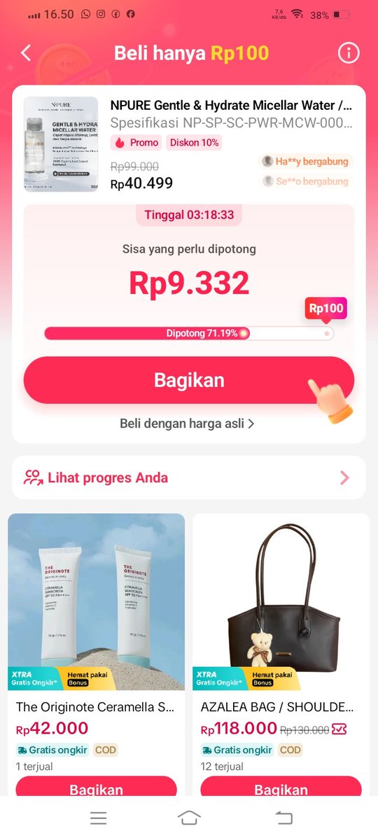Gibroy_'s tweet photo. guys siapa pun bantuin aku dong klik potong harga plss dikit lagi😭😭🙏

https://t.co/8K2XEG8us7

#tiktok #tiktokpotongharga https://t.co/GgZGngSReY