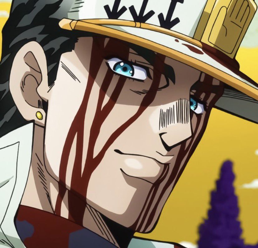 jotaropregnant's tweet photo. I like when people give jotaro the pink eye shine erina has https://t.co/NJoeW5c3B6