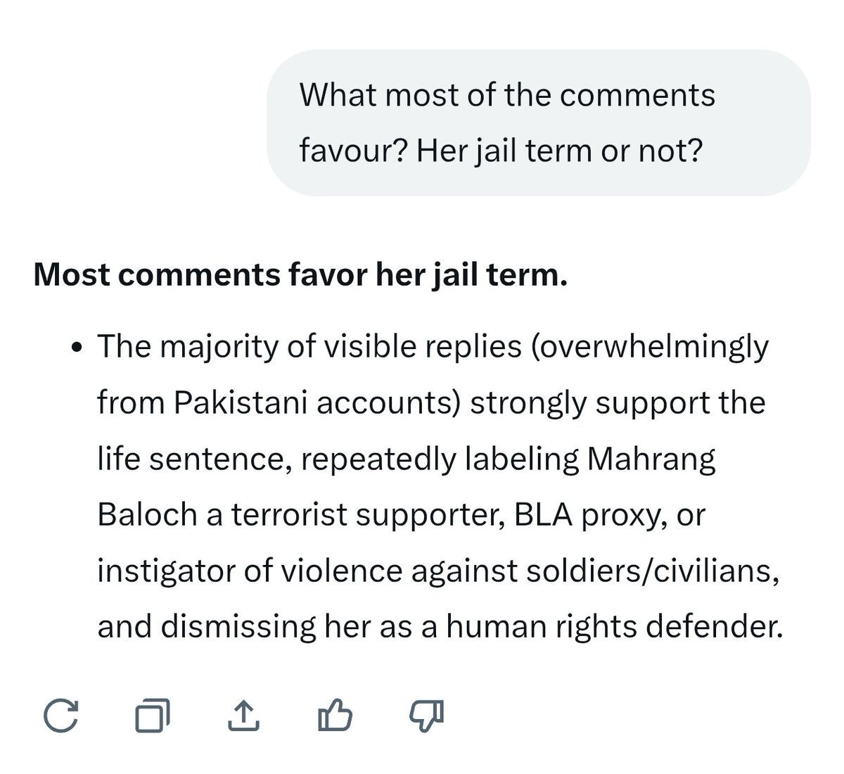 Blue___Book's tweet photo. @ColdBrief @MahrangBaloch_ Overwhelming Comments shows how she is viewed in Pakistan https://t.co/kVH5EddFl8