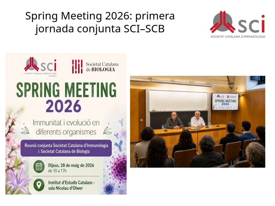 SCImmunologia's tweet photo. 🌱 Èxit de la primera edició del Spring Meeting SCI–SCB!

El 28 de maig ens vam reunir a l'IEC per una jornada sobre immunitat, evolució i interaccions hoste-patogen, amb plenàries d'Esteban Hoijman (CSIC) i Oriol Sunyer (UPenn). 👇

🔗 https://t.co/dmsmlwo6ME https://t.co/1QzBFK0Qtt