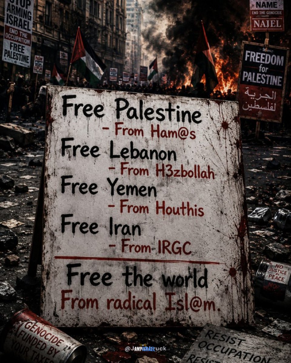 Amp_Israel's tweet photo. "Free" should mean freedom from terror, oppression, and extremism - for everyone.

True liberation means giving ordinary people the chance to live in peace, dignity, and hope. 

What does real freedom look like to you?
Share your thoughts respectfully in the comments. 👇 https://t.co/VgR05jXqDN