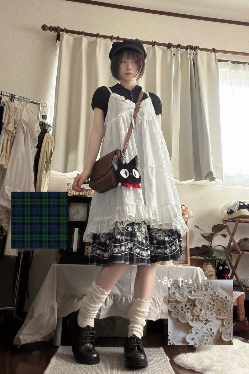 mineralx_x's tweet photo. いつもの服に白いキャミワンピースをプラスするだけで超ガーリー♩ https://t.co/8OhLlrPHo7