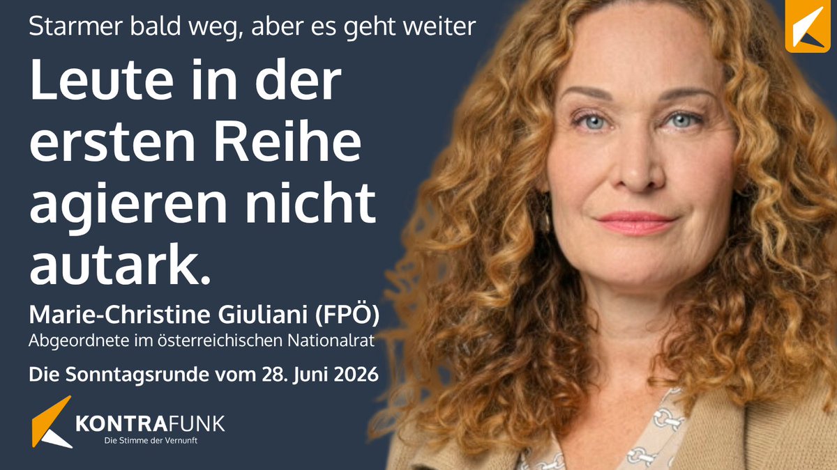 kontrafunk's tweet photo. Die Sonntagsrunde mit Burkhard Müller-Ullrich: Aussichten auf den Straßenkampf

Burkhard Müller-Ullrich im Gespräch mit David Engels, Marie-Christine Giuliani und Walter van Rossum

https://t.co/zdGhJ8slyZ https://t.co/mGPO84CXWx