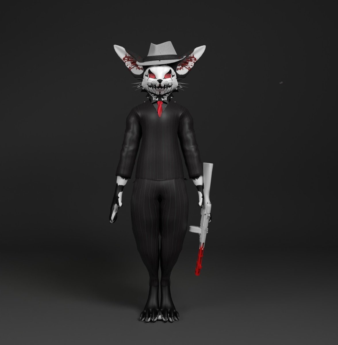 Richard78091's tweet photo. The shadows have a new boss. 🖤🎩
A sharp suit, glowing crimson eyes, and a smile that says you should probably walk the other way. Meet my latest furry character/WIP—feedback is always welcome!

#Furry #Fursona #FurryArt #3DModel #Blender3D #3DArt #CharacterDesign #FurryFandom https://t.co/vWM1Ca4gnM