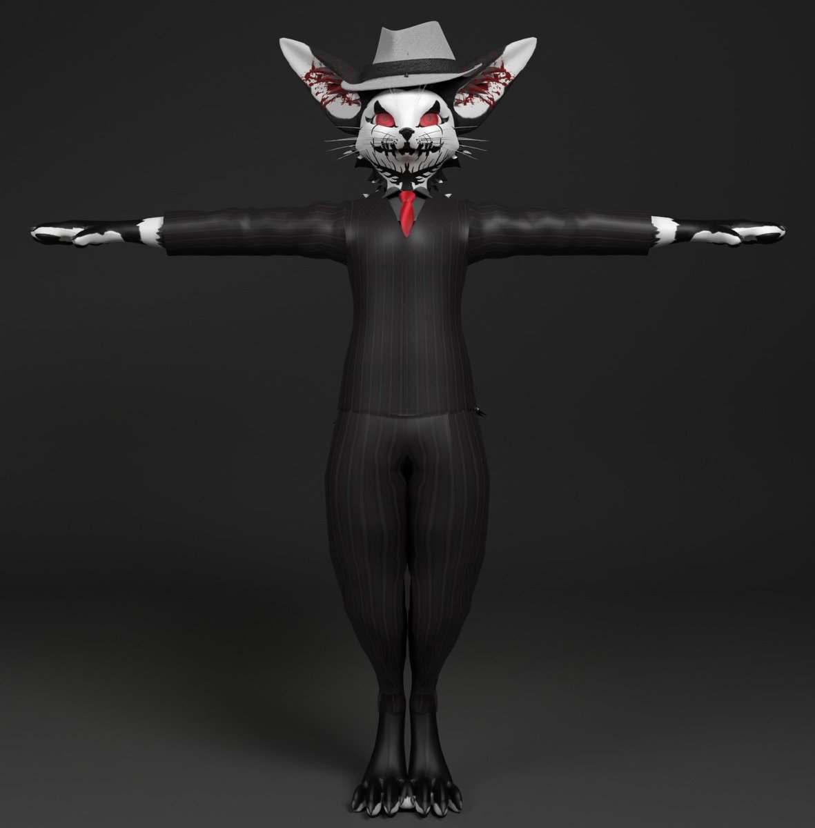Richard78091's tweet photo. The shadows have a new boss. 🖤🎩
A sharp suit, glowing crimson eyes, and a smile that says you should probably walk the other way. Meet my latest furry character/WIP—feedback is always welcome!

#Furry #Fursona #FurryArt #3DModel #Blender3D #3DArt #CharacterDesign #FurryFandom https://t.co/vWM1Ca4gnM
