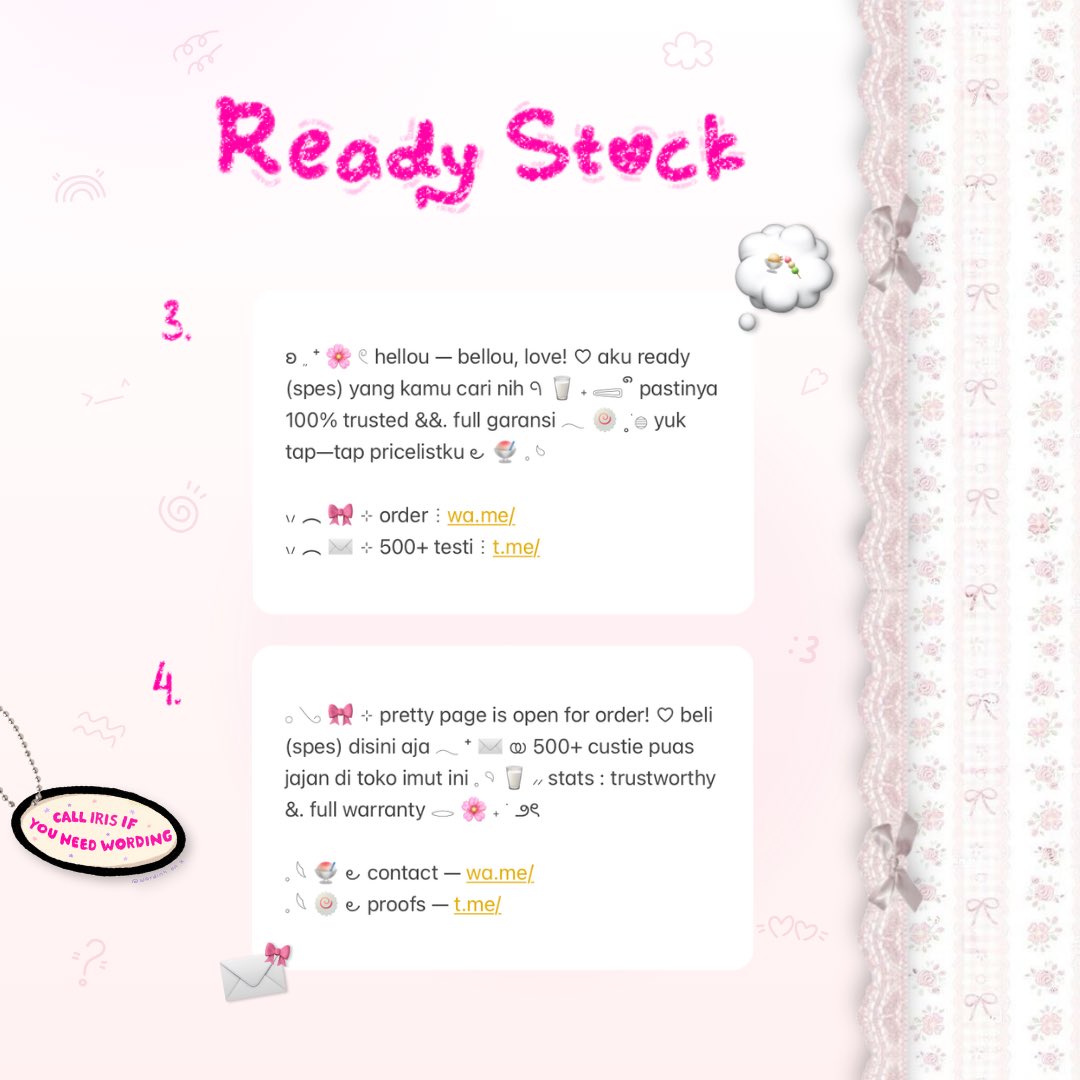 wordinh's tweet photo. ⠀
tap rt juseyo, thx!  ♡

🥛🌸  come by &amp; buy  ..  < WORDING PROMOSI >  ⭐️🎀  only 5.500 coins / each  🍎🌱  kindly knock my dm to adopt iaa  :3

rs #bealanja ready stock https://t.co/v9U63eqa8r
