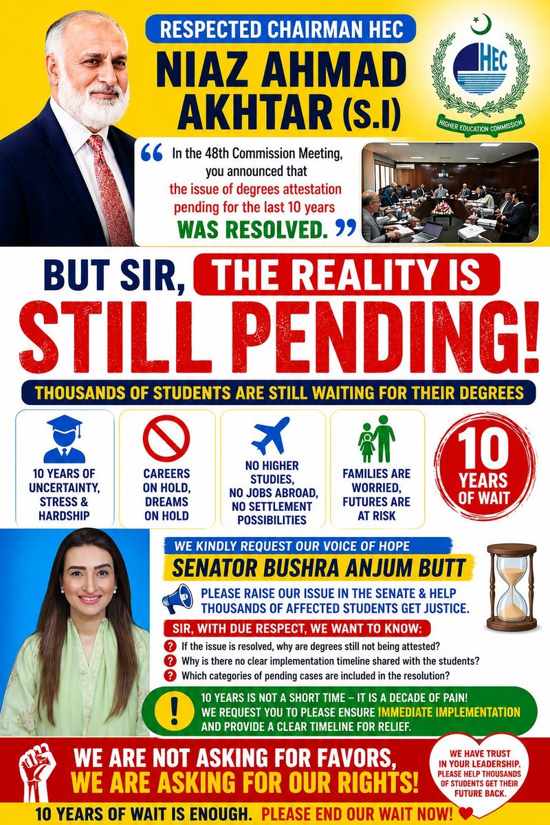 arslanali188077's tweet photo. @Pakistanhealth4 @DrNiazAhmadSI #AttestOurDegrees #HEC #StudentsFutureAtStake

@PakPMO
@CMShehbaz
@DPM_PK
@EduMinistryPK
@SenatePakistan
@PresOfPakistan
@hecpkofficial
@DrNiazAhmadSI

@bushraanjumbutt
@MIshaqDar50
@SMasroorAhsan

@BBhuttoZardari https://t.co/cGGKnYrFzR
