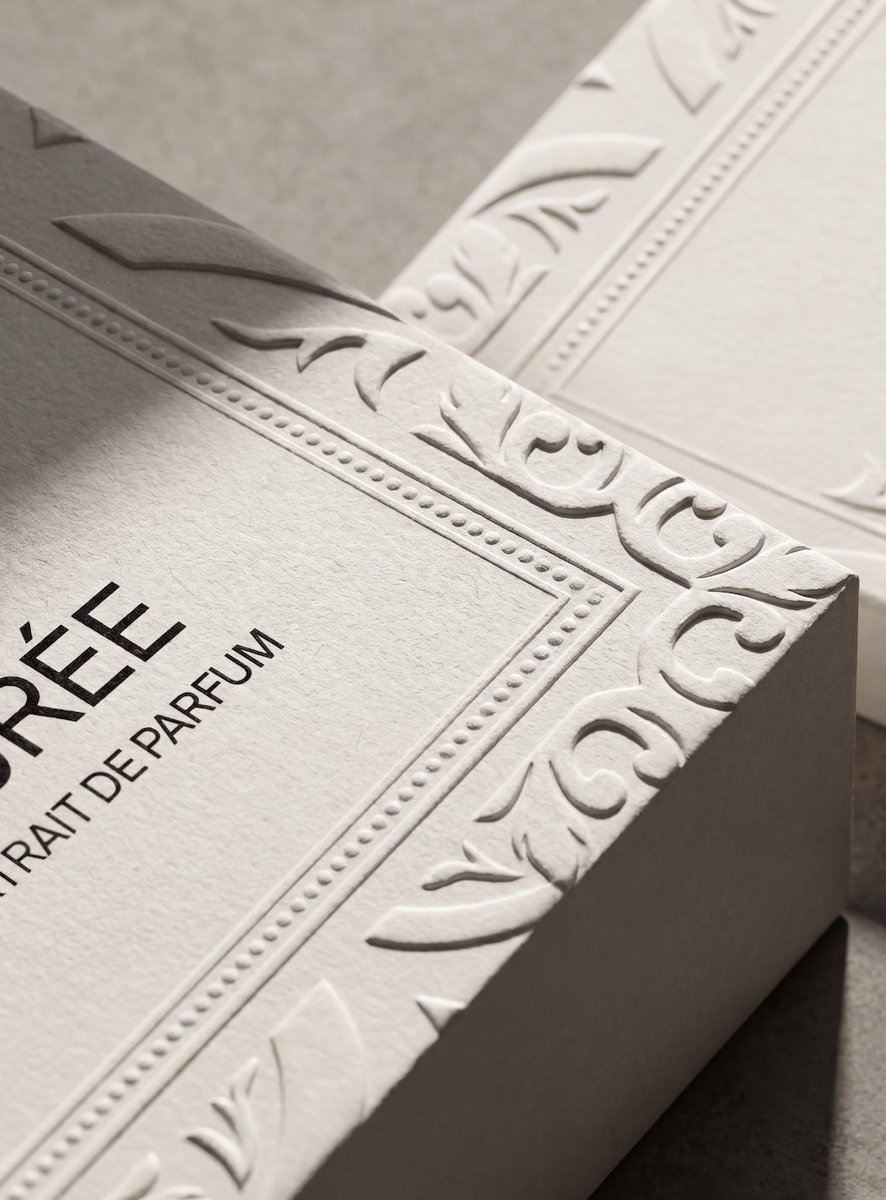 graceroutine_'s tweet photo. Craft is in the details you feel before you see.

For AURÉE, blind embossing, textured paper and precise relief work turn the packaging into the first touch of the fragrance experience.

Discover AURÉE at https://t.co/BfUSkQ8cLG

#GraceRoutine #AURÉE #ExtraitDeParfum https://t.co/KKs0o6hKYp