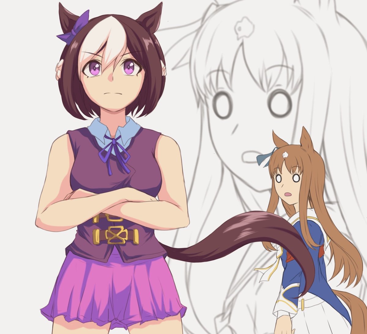 TyssssyT's tweet photo. 軽量化を意識しすぎたスペ
 #ウマ娘  #イラスト https://t.co/dqPNmlq3RF