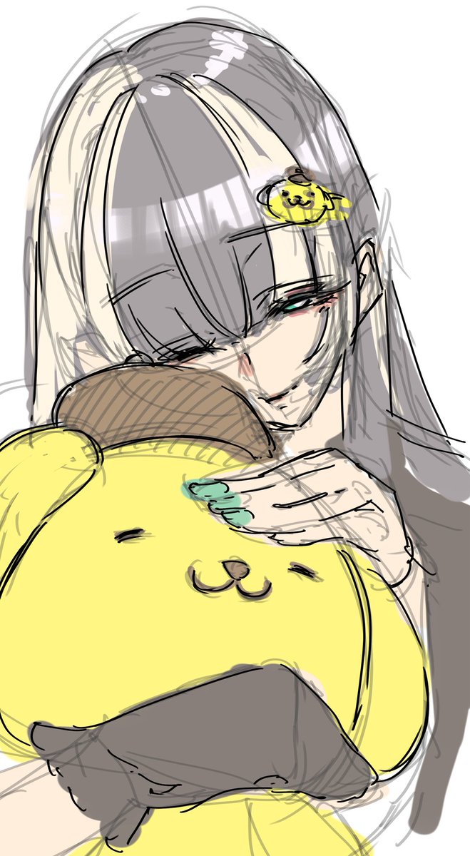 Carame_Rate's tweet photo. サクッとらでんちゃん
　　　　　　　（ぽむくんを添えて）
スランプだけどらでんちゃんの笑顔で乗り切れるっ！#らでん似絵
#サンリオキャラクター大賞 https://t.co/9jMUeAvDrS