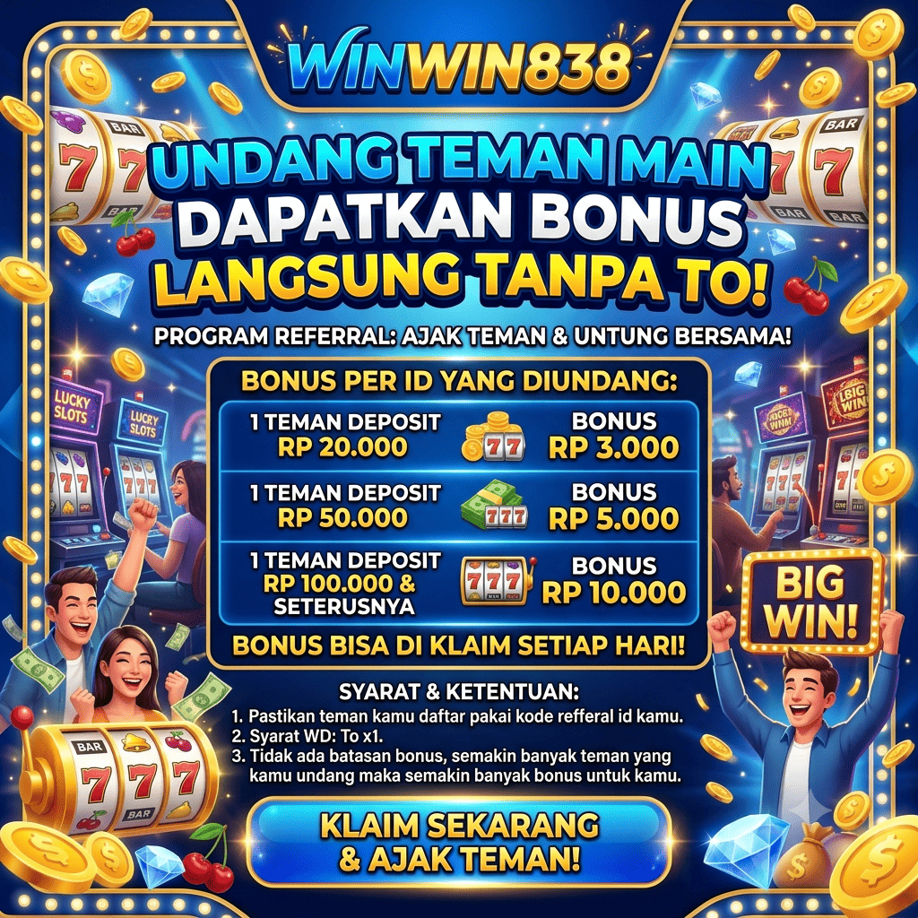 winwin838's tweet photo. Bonus Undang Teman Main di Winwin838
Bonus per ID yang di undang :
1 teman Deposit Rp 20.000 : Bonus Rp 3.000
1 teman Deposit Rp 50.000 : Bonus Rp 5.000
1 teman Deposit Rp 100.000 dan seterusnya : Bonus Rp 10.000
BONUS BISA DI KLAIM SETIAP HARI
#winwin838 #freechip https://t.co/8JaXSeUiRJ