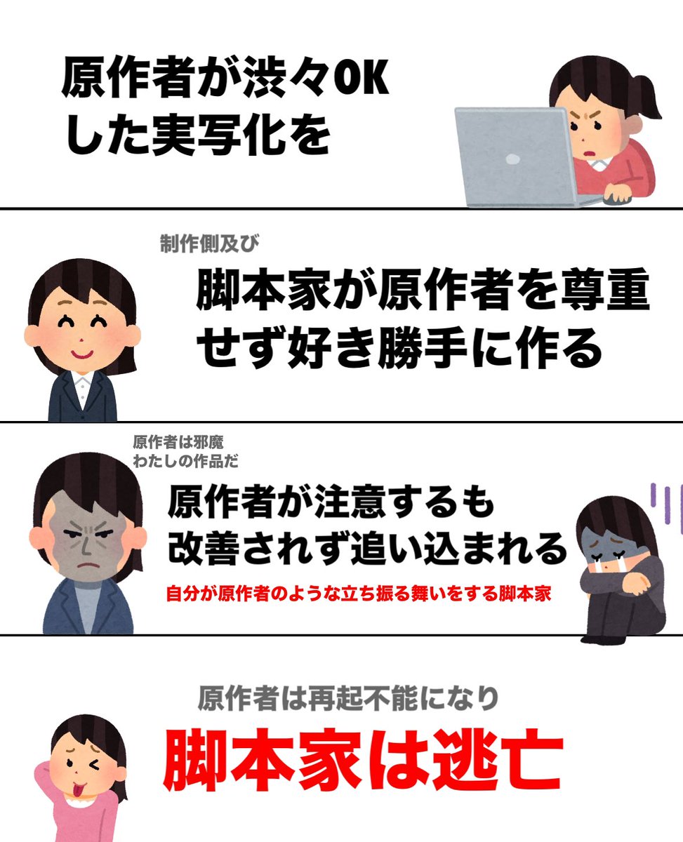 Akikun1124's tweet photo. 原作者を軽視する制作者 https://t.co/lpFJABsVhD