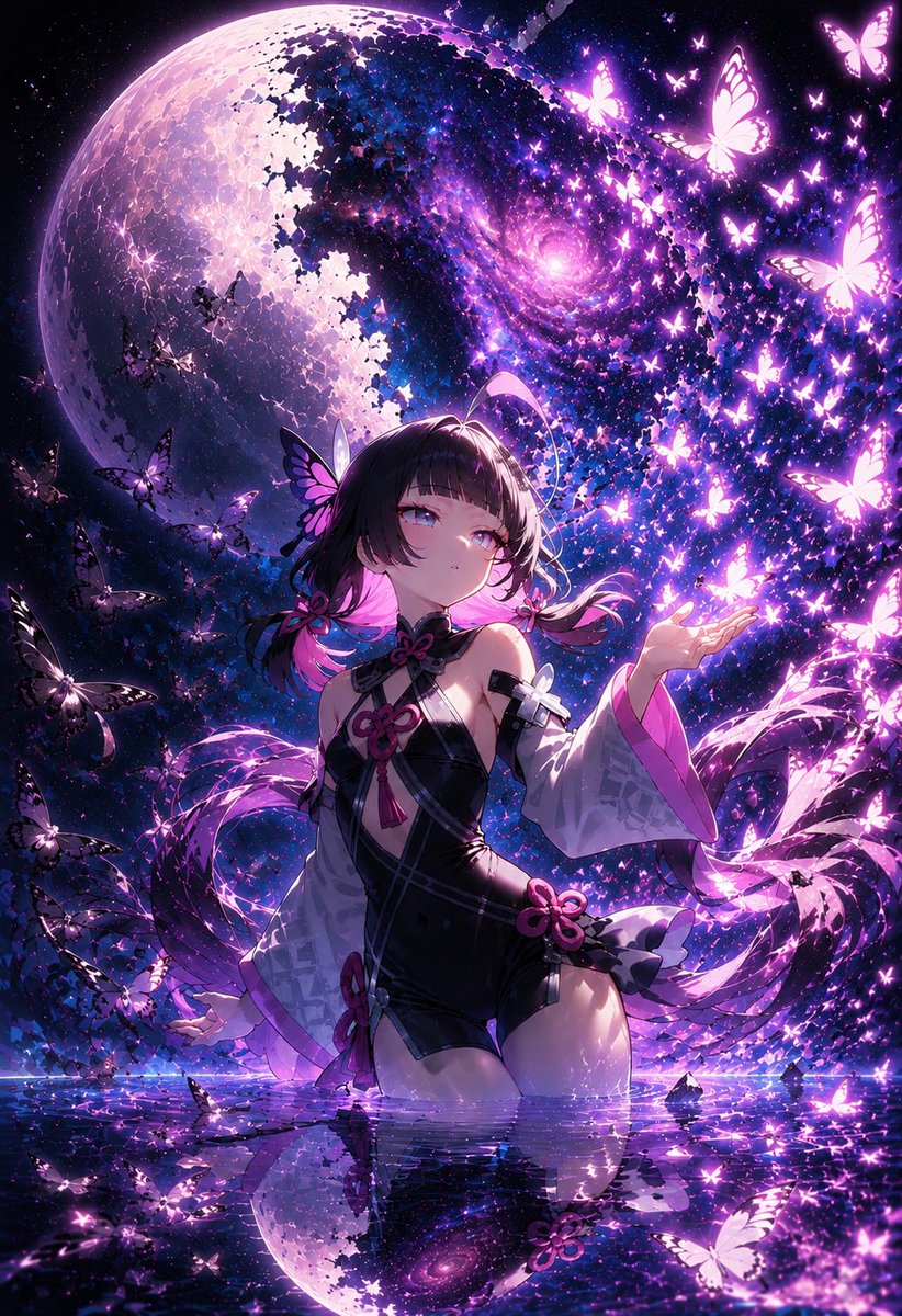 AkatsukiLighde's tweet photo. #AI月下幻想

参加させていただきます。

この作品にタイトルつけるとしたら。

「終月ノ羽化」

右手の周りと左手の周りで飛んでいるものが違っているのが、ちょっとしたこだわりです😊 https://t.co/o4YYvAlbvz