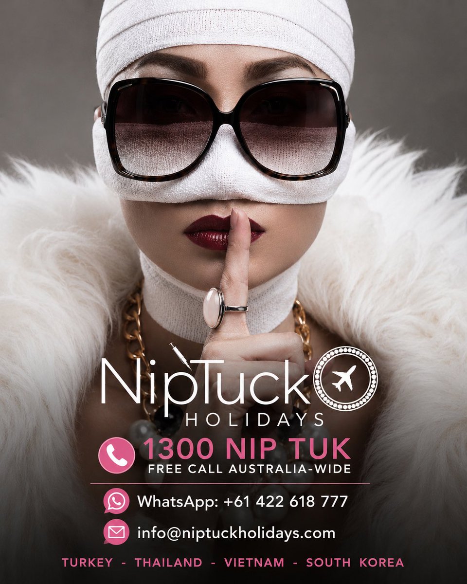 claire_int's tweet photo. NipTuck Holidays Cosmetic Surgery  Holidays

Turkey • Thailand • Vietnam
South Korea 

Hilton for the Stay™ — because it matters where you stay.

📞 Call us toll free: 1300 NIP TUK (1300 647 885)

💻 Inquire now: https://t.co/hvfZuTxEHQ

#NipTuckHolidays #HiltonForTheStay https://t.co/4E4jF51jYI
