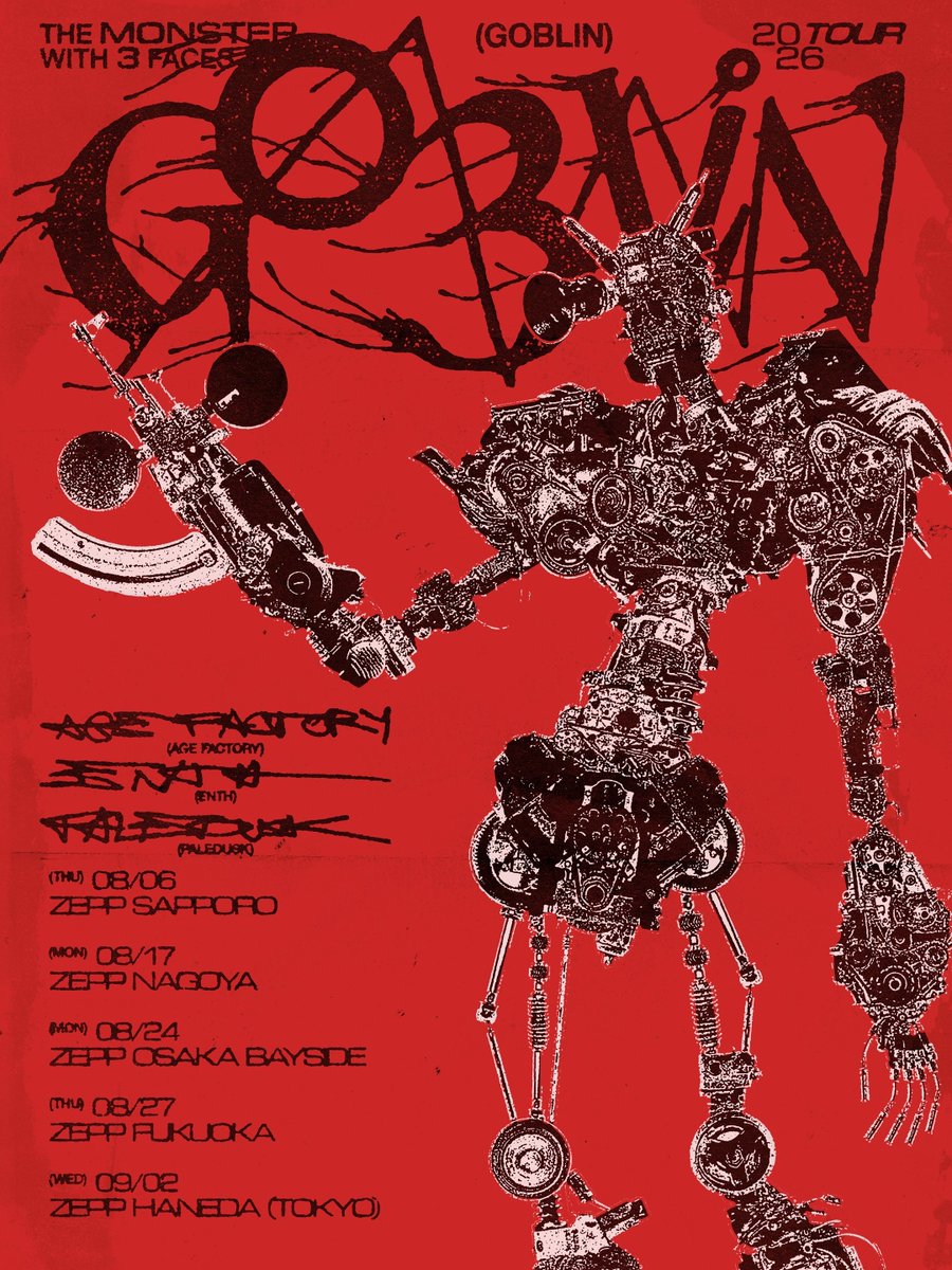 🚨PD TOUR INFO🚨 Age Factory x ENTH x Paledusk presents 「GOBLIN